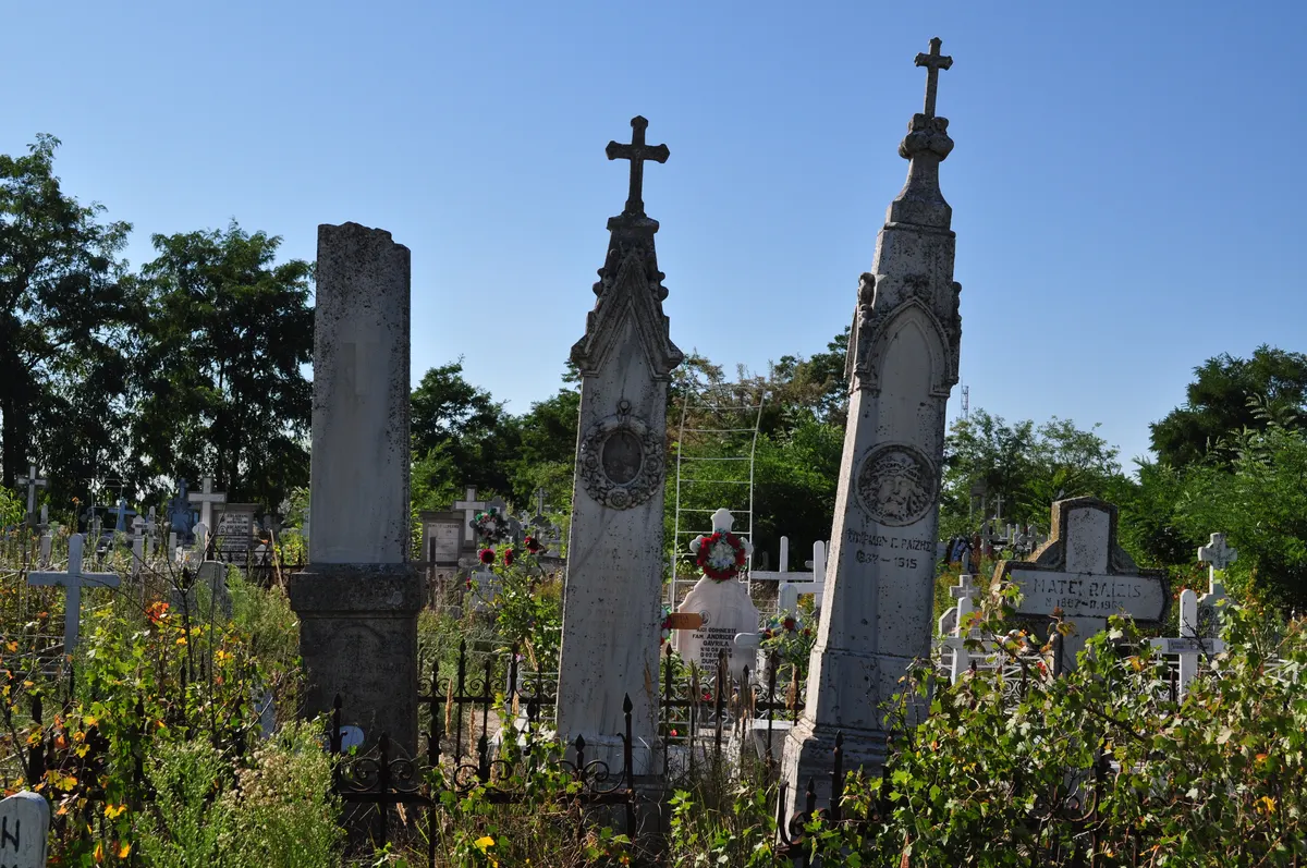 Old crosses in the Sulina maritime cemetery